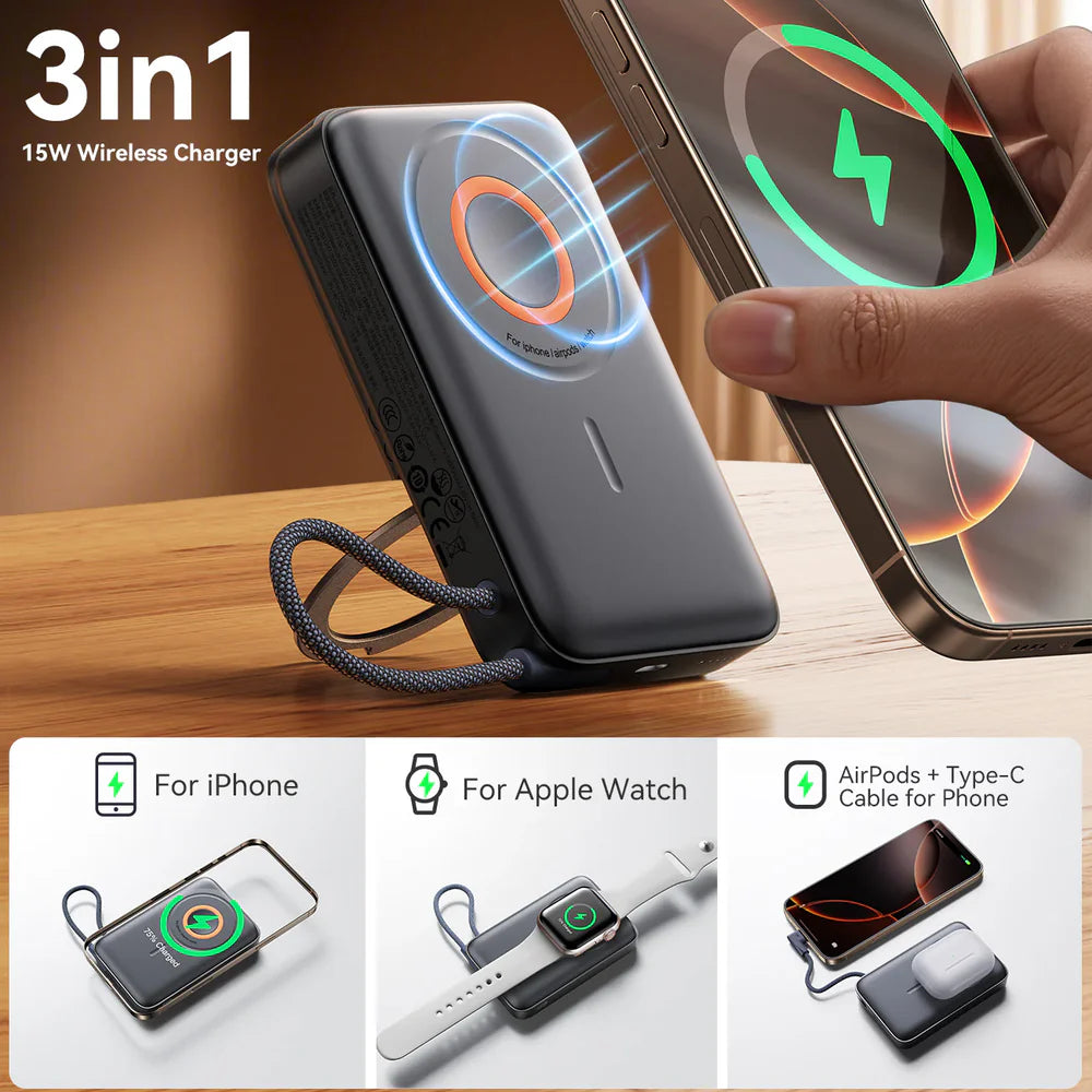 JOYROOM JR-PBM02 22.5W 3in1 magnetic mobile power bank 10000mAh