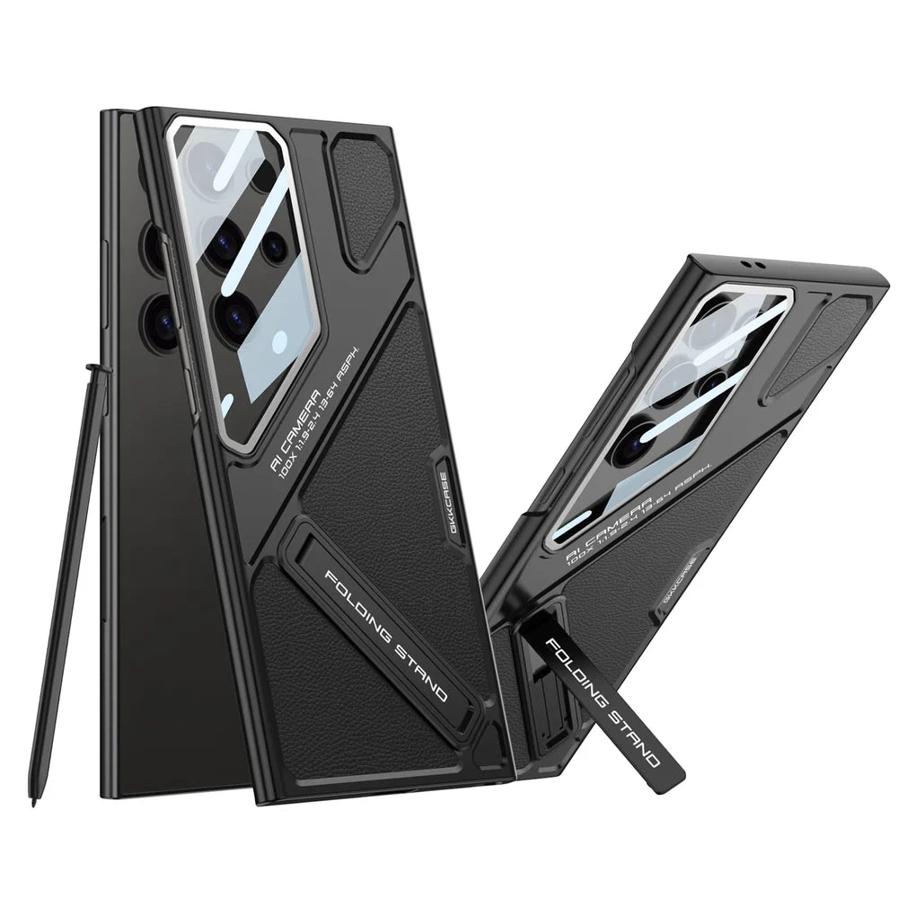 GKK Wide Vision Leather Mecha Phone For Samsung