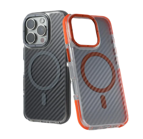 Matte Translucent Carbon Fiber Magsafe Case