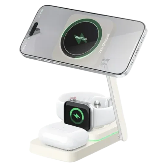 Recci Magnetic 3-in-1 Wireless Charging Stand