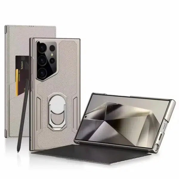 Armor Flip Leather Phone Case for Samsung