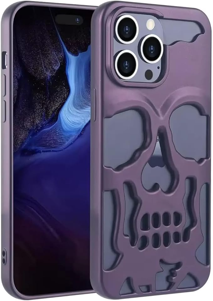 Luxury Plating Skull Phone Case