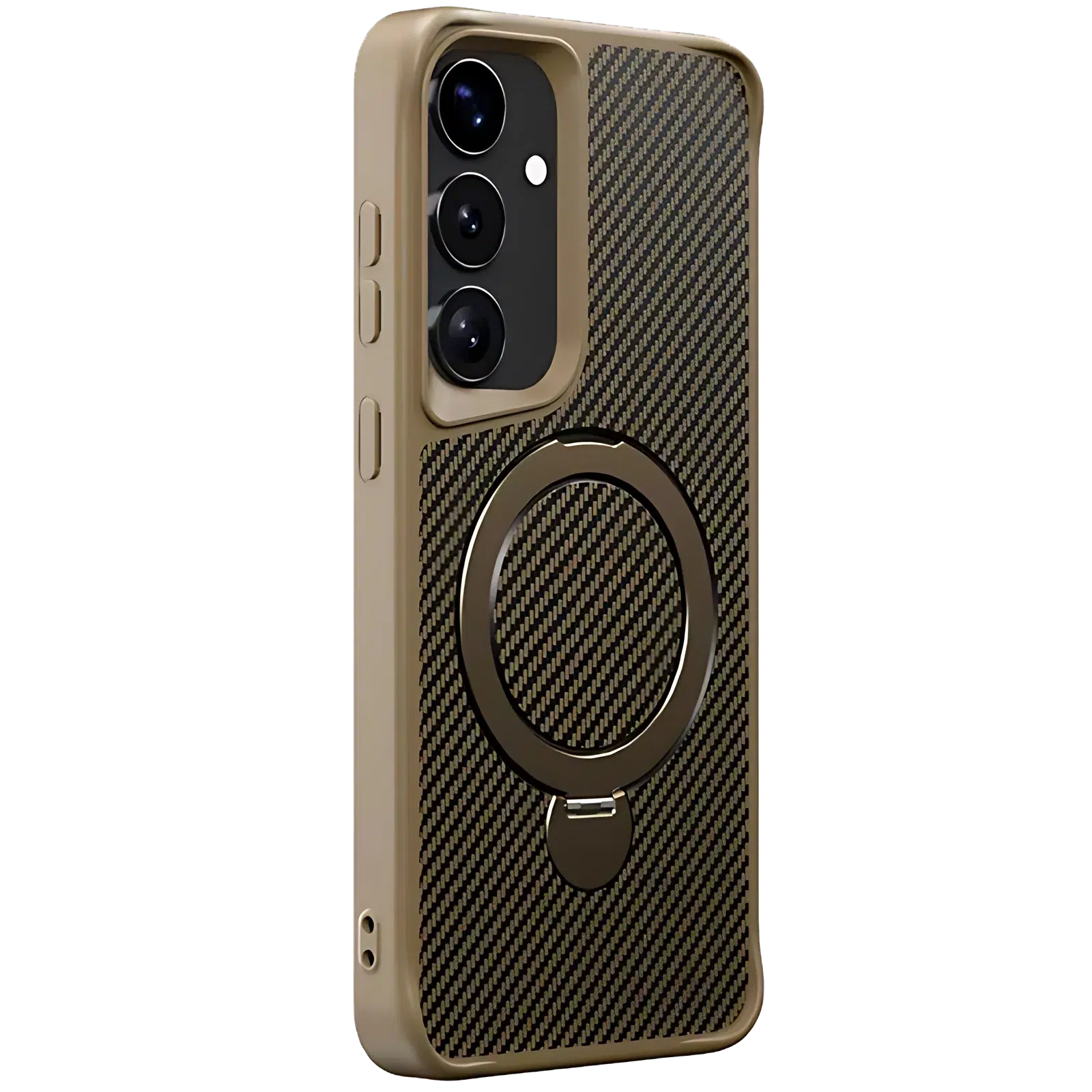 EasyGrip Carbon Fiber Texture Case with KickStand