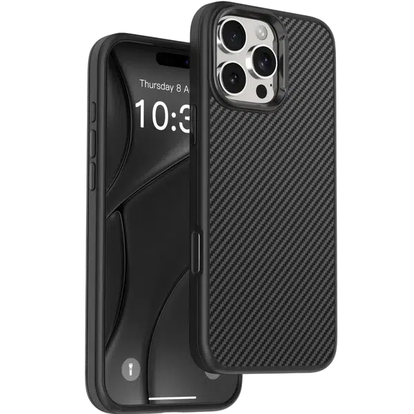 Smooth &amp; Sleek Finish Soft Carbon Textured Case