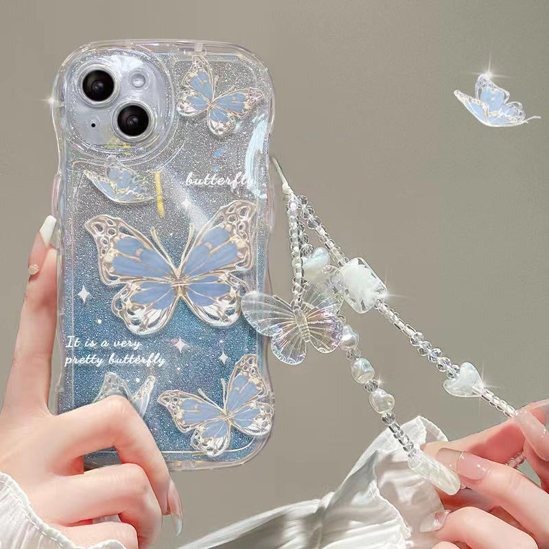 Luxury Butterfly Glitter Clear TPU Soft Phone case