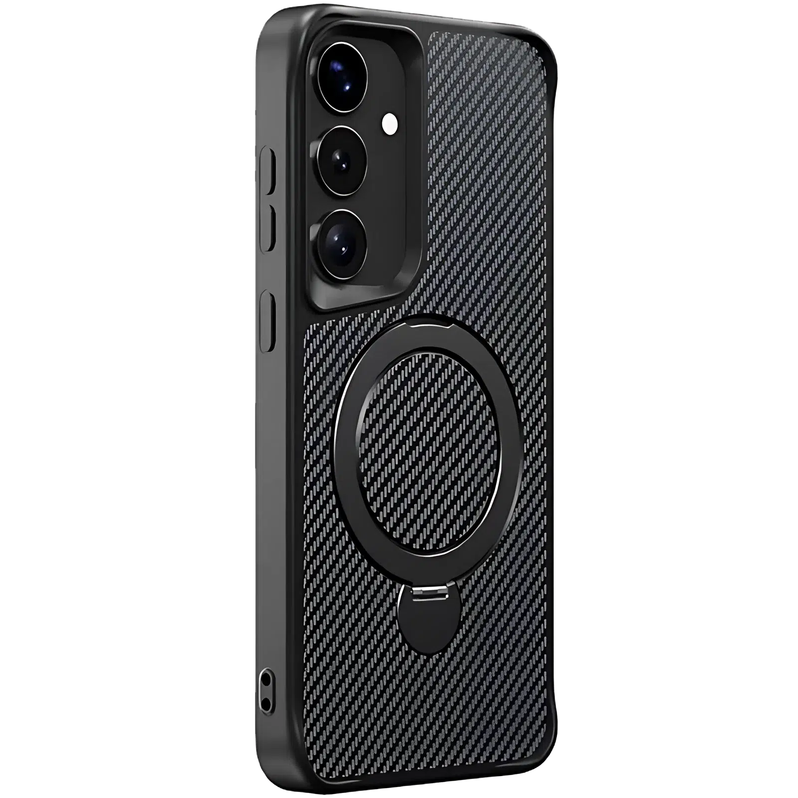 EasyGrip Carbon Fiber Texture Case with KickStand