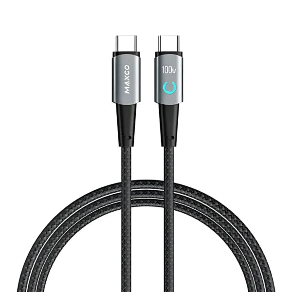Maxco Braided Cable Type-C to Type-C with Light Display 100W 1.2m