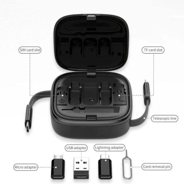 Recci 5 In 1 PD65W Charger Retractable Multi-port Adaptor