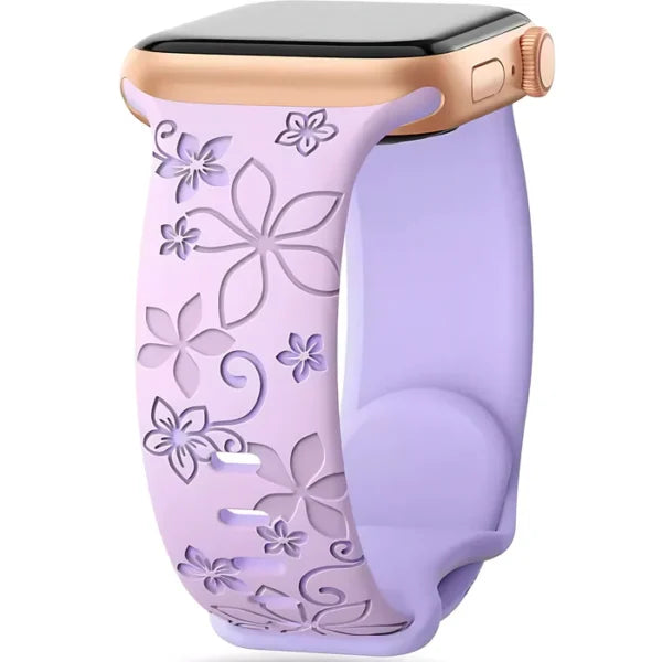 Floral Engraved Strap for Apple Watch